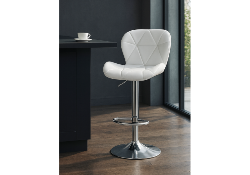 Барный стул Trio white / chrome (48x52x86)