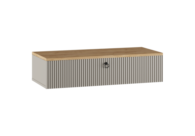 Туалетный столик Ника ПВШ бежевый мат-05 / кашемир / дуб делано подвесной (80x30x18). 