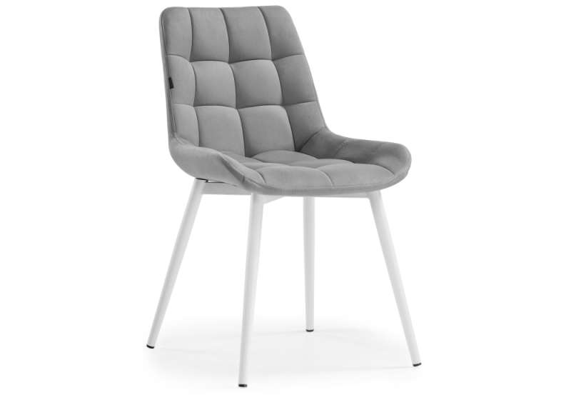 Стул на металлокаркасе Алст velutto 12 / белый (50x62x83). 