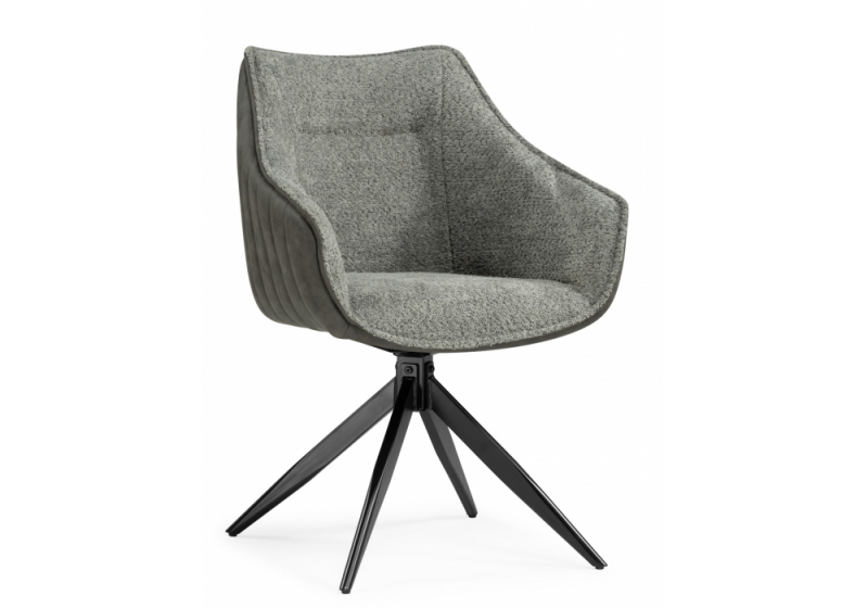 Стул на металлокаркасе Kansas gray / graphite gray / black (61x62x86)