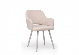 Стул на металлокаркасе Эолин латте (glory 10) / серый (54x61x80)