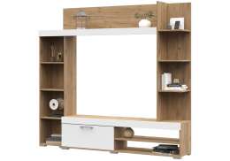 Готовые гостиные Касэль софт вайт / дуб крафт золото (199,2x36,6x181,2)